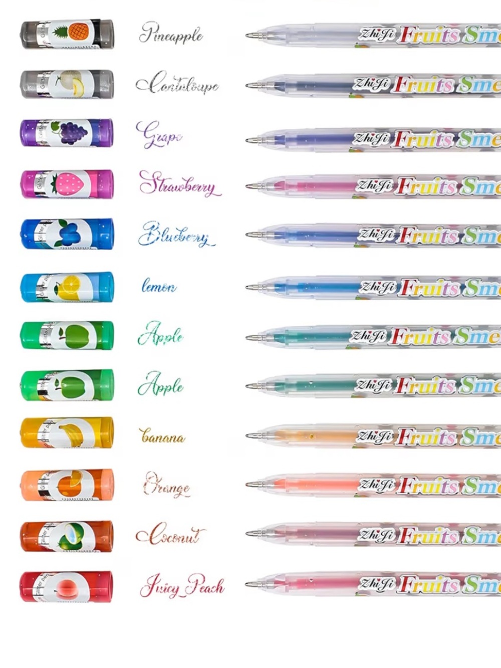 12pk fruity scent gel pens - Picture 3 of 3
